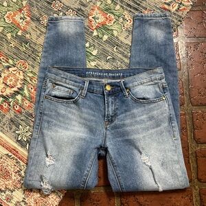 Articles of Society factory distressed denim skinny jeans